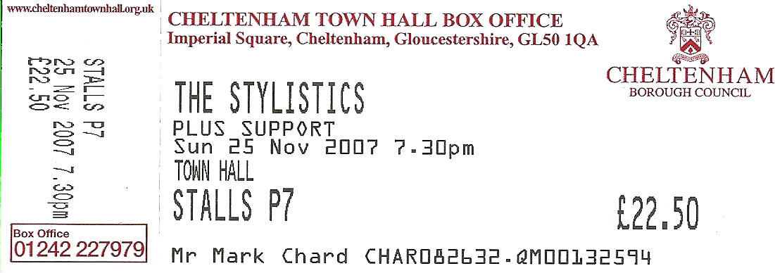 Stylistics Ticket